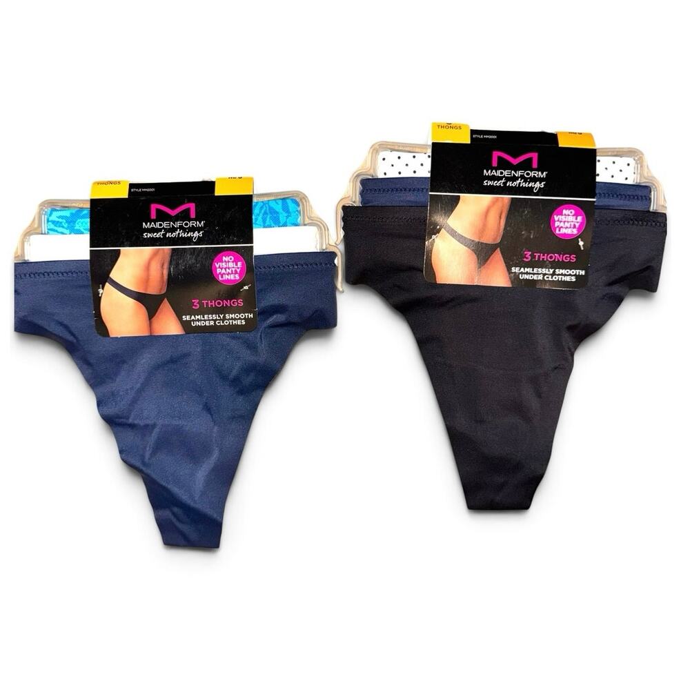 NWT Maidenform Sweet Nothings
Seamless Thong panties 2 sets 3 packs
Size Large